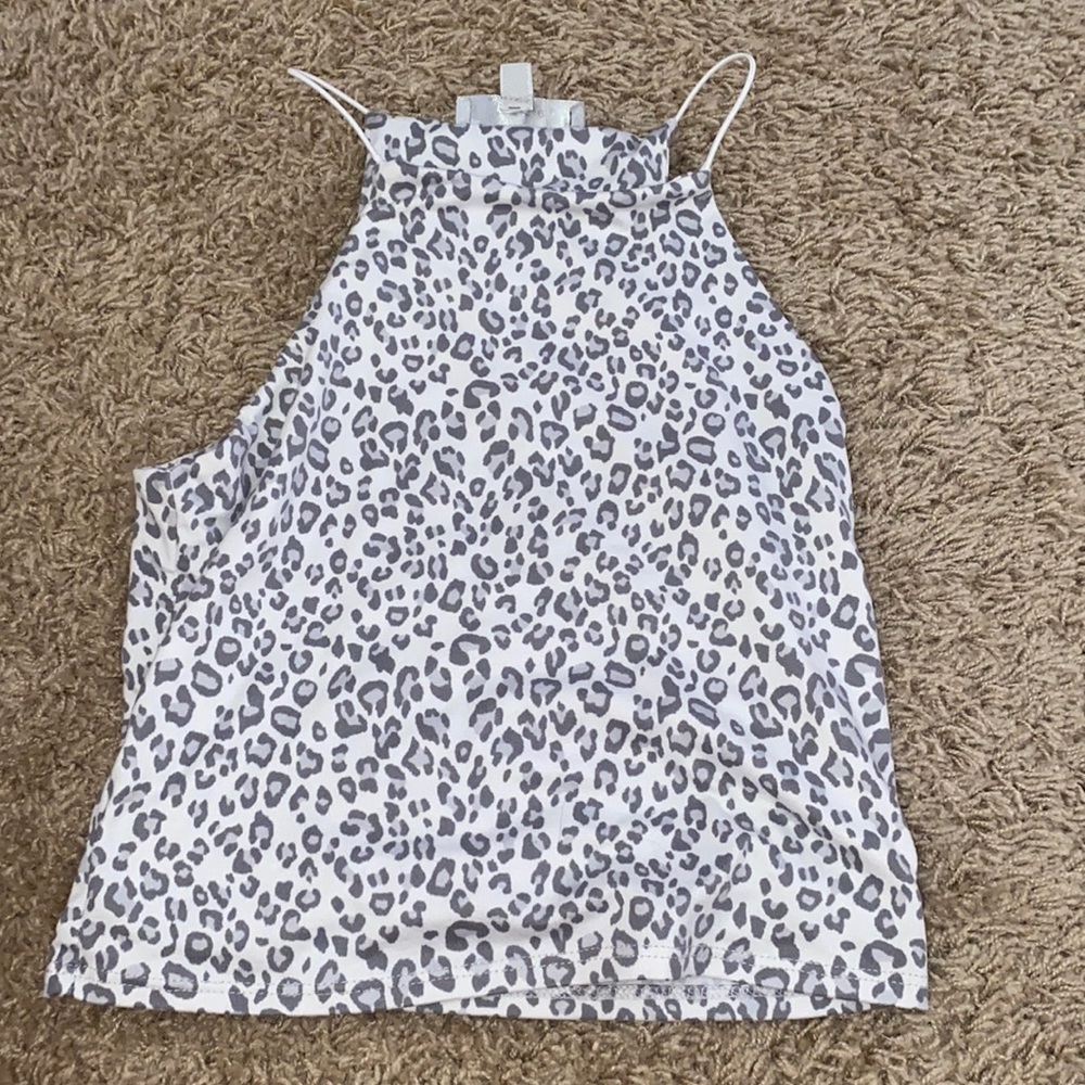 Haltered Leopard top